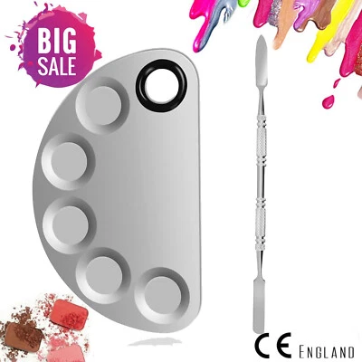 YNR Metal Palette SET Makeup Beauty Salon Color Cream Foundation Mixing Tool Spatula