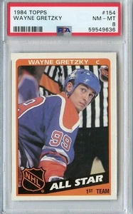 1984-85 Topps Wayne Gretzky Edmonton Oilers AS #208 🚀⚾️ PSA Graded 8 - Picture 1 of 2