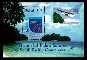 PALAU, SCOTT # 413, SOUVENIR SHEET OF MNH SOUTH PACIFIC COMMISSION 1997 - Picture 1 of 1
