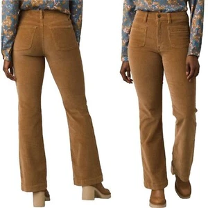Prana Corduroy Traps Pants Flared Bootcut Size 0 Stretch Organic Cotton Retro - Picture 1 of 11