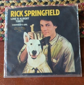 RICK SPRINGFIELD Love Is Alright Tonite POP ROCK 45 7" Vinyl Record 1981 RCA - Picture 1 of 5