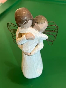 FIGURA DE ÁNGEL DE SAUCE ABRAZO 5 1/2 PULGADAS, MADRE Y BEBÉ - Imagen 1 de 9