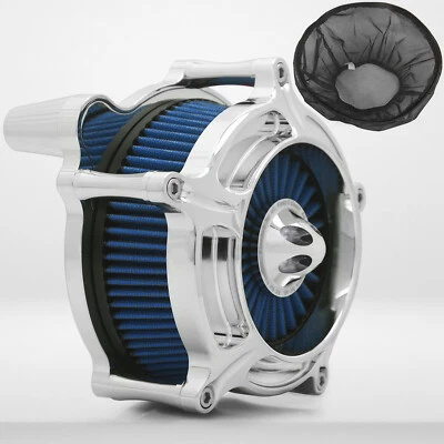 Chrome Air cleaner intakes filter For Harley Touring Road King Glide 2008-2016 - Image 1 of 4