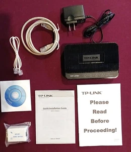 TP-Link TD-8616 ADSL2+ Modem Router With AC Adaptor Power Cord & Cables - New OB - Picture 1 of 4