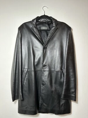 Reiss Men's Genuine Leather Black Jacket Medium - Image 1 of 4