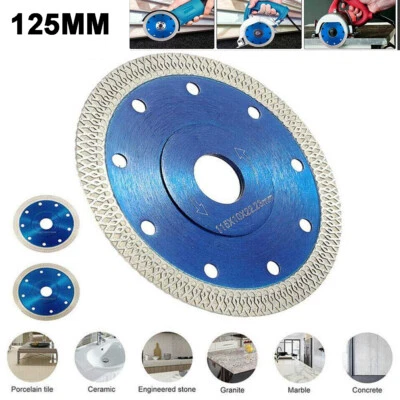 Diamantscheibe Ø125mm Fliesen Feinsteinzeug Granit Diamant-Trennscheibe Dünn DE