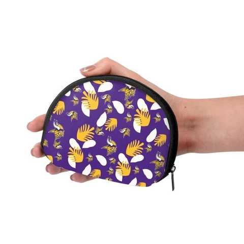 Minnesota Vikings Fans Shell Storage Bag Mini Storage Bag Print Lady Wallet Cover