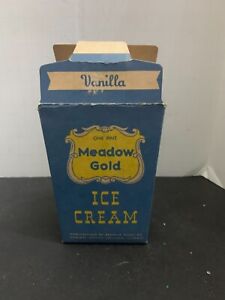 Vintage Beatrice Foods Meadow Gold Ice Cream Cardboard One Pint Container