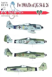 EagleCals Decals 1/48 FOCKE WULF Fw-190A & Fw-190D of JG 54 and JG 26 - Picture 1 of 5