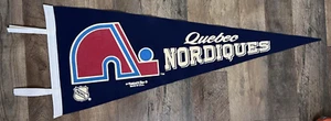 Vintage Hockey Quebec Nordiques (Colorado Avs) 1979 Replica Pennant w/ Tassels - Picture 1 of 13