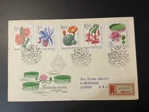 HUNGARY FDC 1965 CARTUS FLOWERS BUDAPEST POSTMARK - Picture 1 of 2