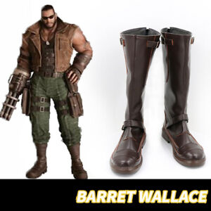 Anime Final Fantasy 7 Barret Wallace Cosplay Boots Shoes Halloween  Boots 