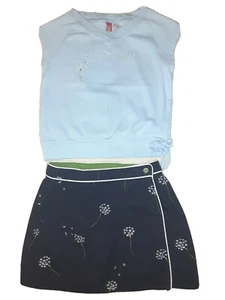 Gymboree Vintage 2004 Dandelion Wishes Wish Top Reversible Skirt Blue Green sz 5 - Picture 1 of 9