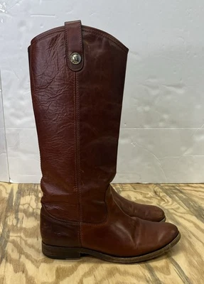 Botas de equitación Frye para mujer Melissa botón altas de cuero antiguo 7,5B ecuestres Foto 1 de 4