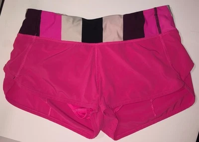 Pantalones cortos Lululemon Run Speed. Raspberry Glo Light Pow Stripe.  Talla 6 Foto 1 de 4