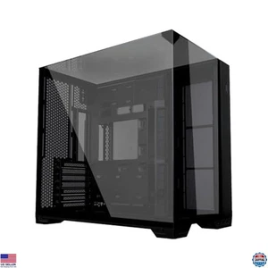 Kompaktowe czarne stalowe szkło hartowane ATX Mid Tower PC obudowa z tylnym połączeniem - Zdjęcie 1 z 6