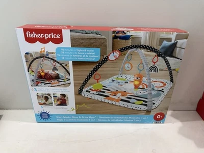 Игровой коврик для младенцев Fisher Price для занятий в тренажерном зале время живота 3 в 1 музыка светится и растет - Изображение 1 из 4