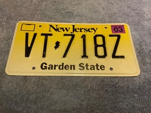 New Jersey License Plate 2001 Garden State VT-718Z - Picture 1 of 1