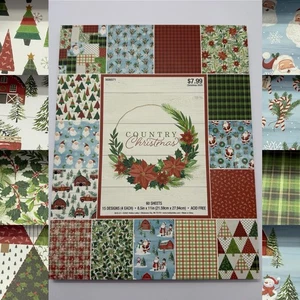 NEW Paper Studio 2025 COUNTRY CHRISTMAS 8.5x11 Paper Pad; Scrapbooking Cards - Picture 1 of 12