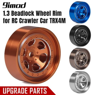 4x 1.3" Felge Aluminium Alloy 7mm Hex Beadlock Reifen Rad für TRX4M 1/18 RC Car - Bild 1 von 4