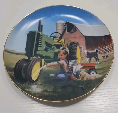 Limited Ed John Deere Danbury Mint Little Farmhands Collector Plate Clean &Shiny - Image 1 of 3