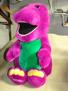 Vintage Lyons Group Golden Bear Barney Purple Dinosaur Plush Stuffed Animal 25" - Picture 1 of 9