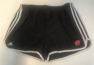 University of Wisconsin Badgers Womens Athletic Gym Shirts adidas Large Black L - Image 1 of 4