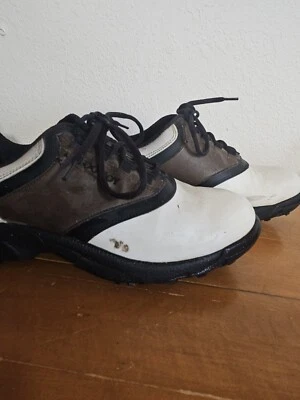 Zapatos de golf FootJoy, talla 10 - marrón/blanco Foto 1 de 4