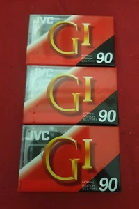 3 x Medios de cinta de casete en blanco JVC GI-90 G1 - Posición normal - Nuevo sellado 90 min - Imagen 1 de 5