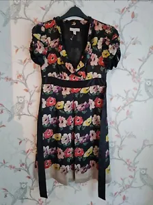 BNWOT Ted Baker Floral Poppies Silk Dress Size 10 Pretty Summer Wedding Holiday  - Picture 1 of 9