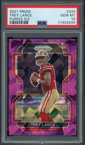 【PANINI PRIZM 2021】- TREY LANCE - HIELO PÚRPURA/225 - PSA 10 - Imagen 1 de 2