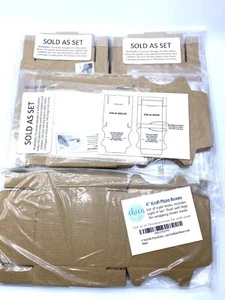New lot of 32 Boxes 4” Kraft Corrugated Cardboard Small Pizza Boxes  - Picture 1 of 7