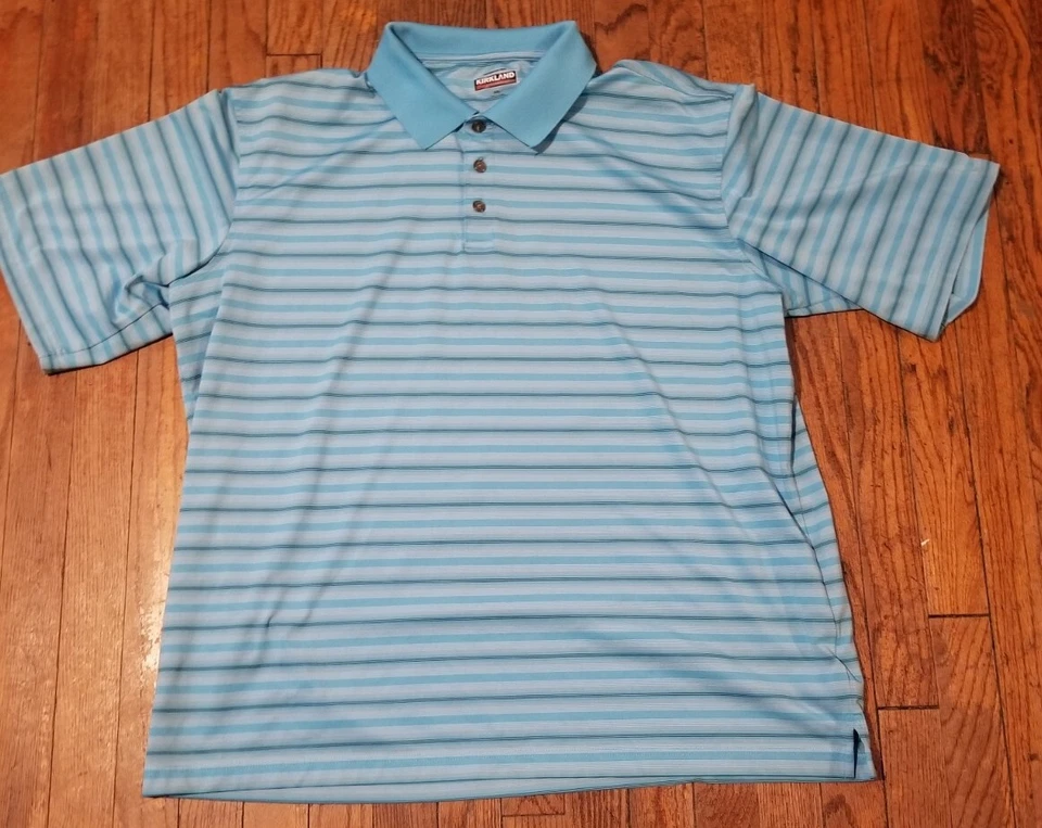 Kirkland Signature Mens Polo Golf Rugby Equestrian Shirt Blue Size XXL  - Image 1 of 4