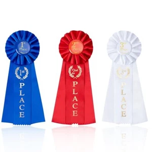 3 Stück Verleihungsband Rosette 1. 2. 3. Platz Bänder Verleihungsband für Sieger - Bild 1 von 7