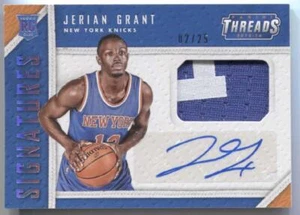 Jerian Grant 2015-16 Panini Threads AUTOGRAPH Auto Jersey PATCH Knicks #'d 2/25 - Picture 1 of 1