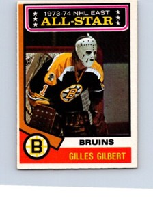 VINTAGE HOCKEY CARD O-PEE-CHEE 1974 BOSTON BRUINS GILLES GILBERT ALL-STAR  NO340