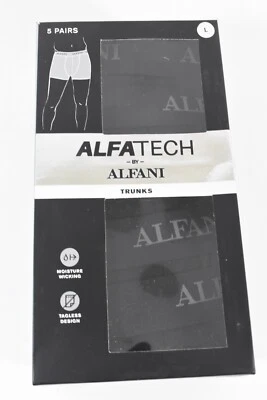 Alfani Hombre Ropa Interior Boxer Baúl Nuevo XL (38-40) Negro Paquete De 5 Calzoncillos Sin Etiquetas Foto 1 de 4