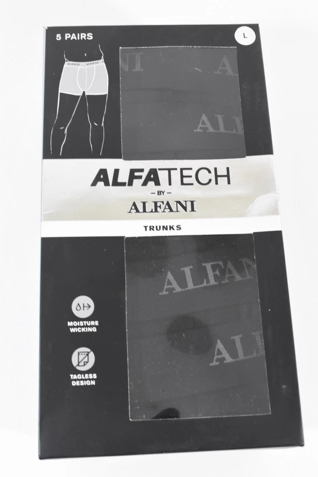 Alfani Hombre Ropa Interior Boxer Calzoncillo Nuevo L (35-37) Negro Paquete De 5 Sin Etiquetas Foto 1 de 4