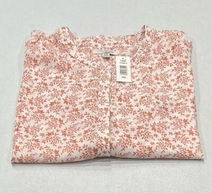 Jachs Girlfriend Women's Printed 3/4 Sleeve with Hidden Button Blouse, Pink, XXL - Picture 1 of 3