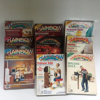 Rainbow Color Computer Magazine TRS-80 Tandy Radio Shack 1985 9 Issues - Image 1 of 4