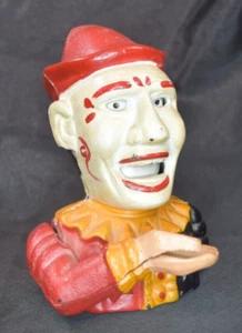 Vintage The Book Of Knowledge Humpty Dumpty Clown Cast Iron Mechanical Bank - Picture 1 of 14