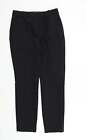 H&M Womens Black Polyester Trousers Size 12 L26 in Regular