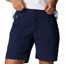 COLUMBIA PFG Cast and Release Womens Navy Blue Nylon SHORTS Size 4 #1929211 NWT