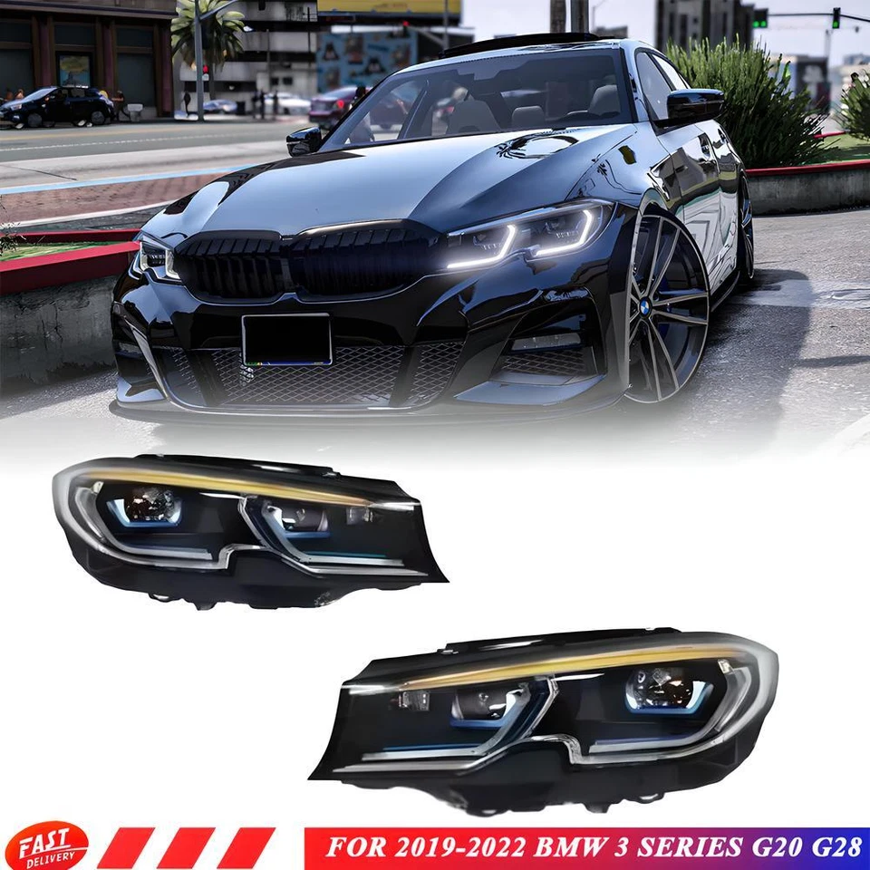 Headlamp Upgrade Adaptive Laser&LED Headlight For 2019-2022 BMW 3 Series G20 G28 - Image 1 of 4