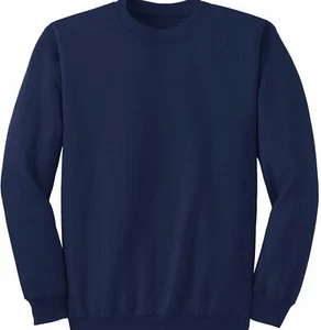 BOYS/KIDS NAVY CREW NECK SCHOOL JUMPER UNIFORM FLEECE SWEATSHIRT JUMPER - Picture 1 of 2