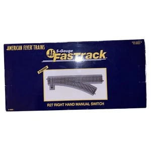 American Flyer RTR FasTrack R27 Right Hand Manual Switch NEW ITEM - Picture 1 of 3