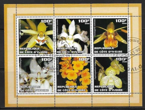 Ivory Coast Orchids Used No Catalogue Cover
