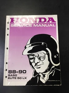 HONDA ELITE 50 SERVICE MANUAL SA50 1988-1990 & 1992-1993 OEM NICE - Picture 1 of 3