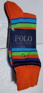 POLO RALPH LAUREN SOCKS, 2-PACK, 59% COTTON, BLUE/MULTICOLOR, FOR MEN, NEW! - Picture 1 of 3