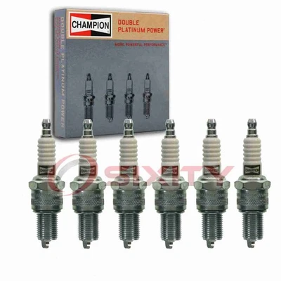 6 pc Champion Double Platinum Spark Plugs for 1958-1961 Jaguar XK150 3.4L xs - Image 1 of 4